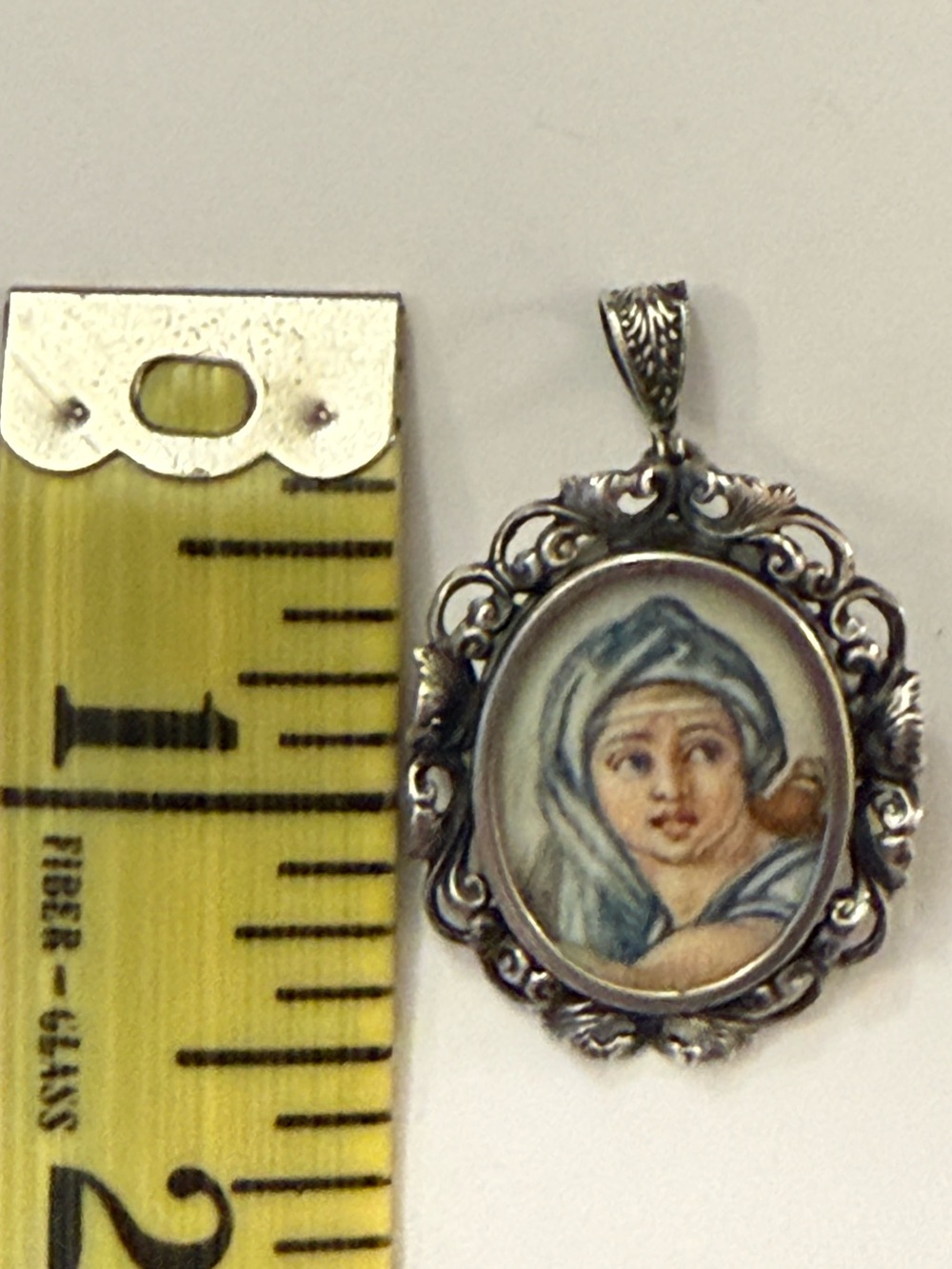 Vintage Italian 800 Silver Delphic Sibyl Portrait Pendant Brooch 5 Grams - Picture 5 of 12